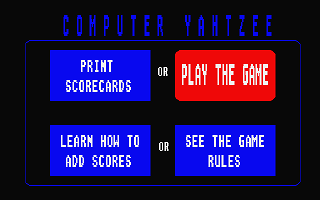 Computer Yahtzee atari screenshot